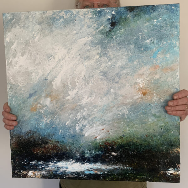 FLOODED FIELD-WHITE SKY